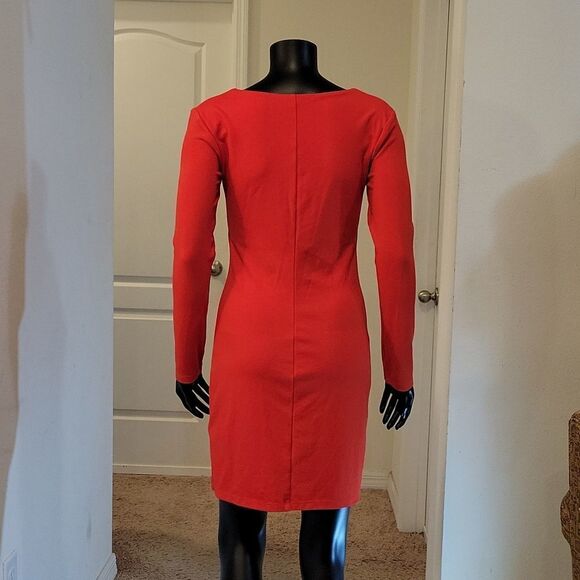 H&M BASIC LONG SLEEVES V-NECK SHORT DRESS - Picture 10 of 14